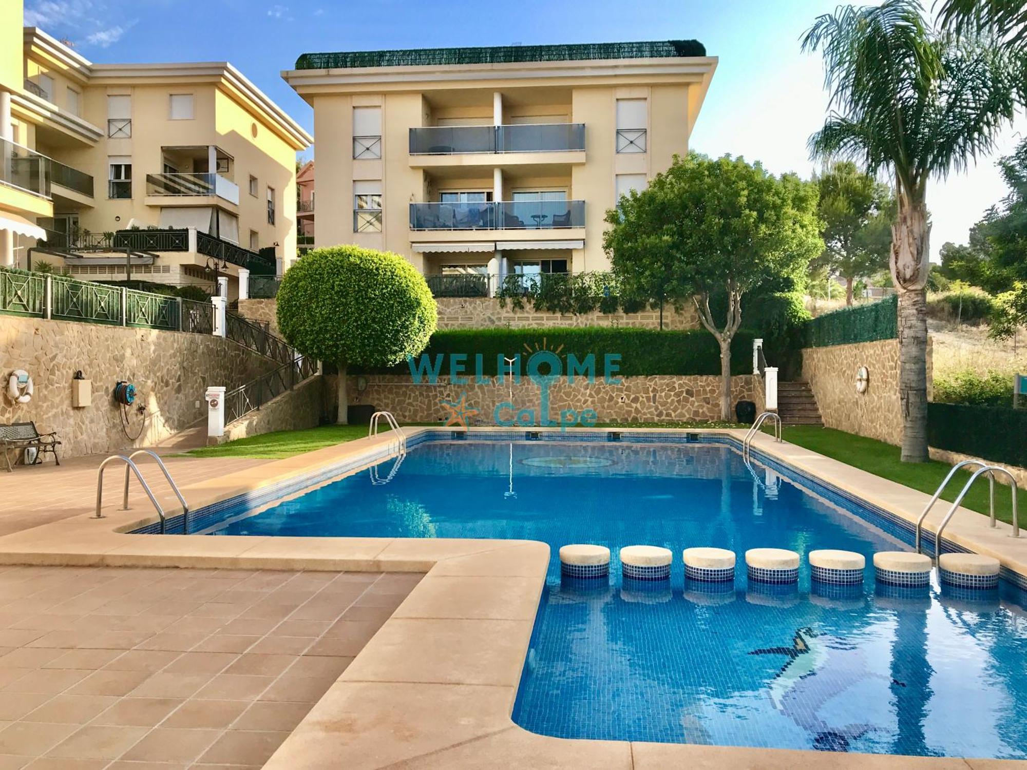 Manzana Bonito Y Comodo Apartamento Con Piscina 卡尔佩 外观 照片