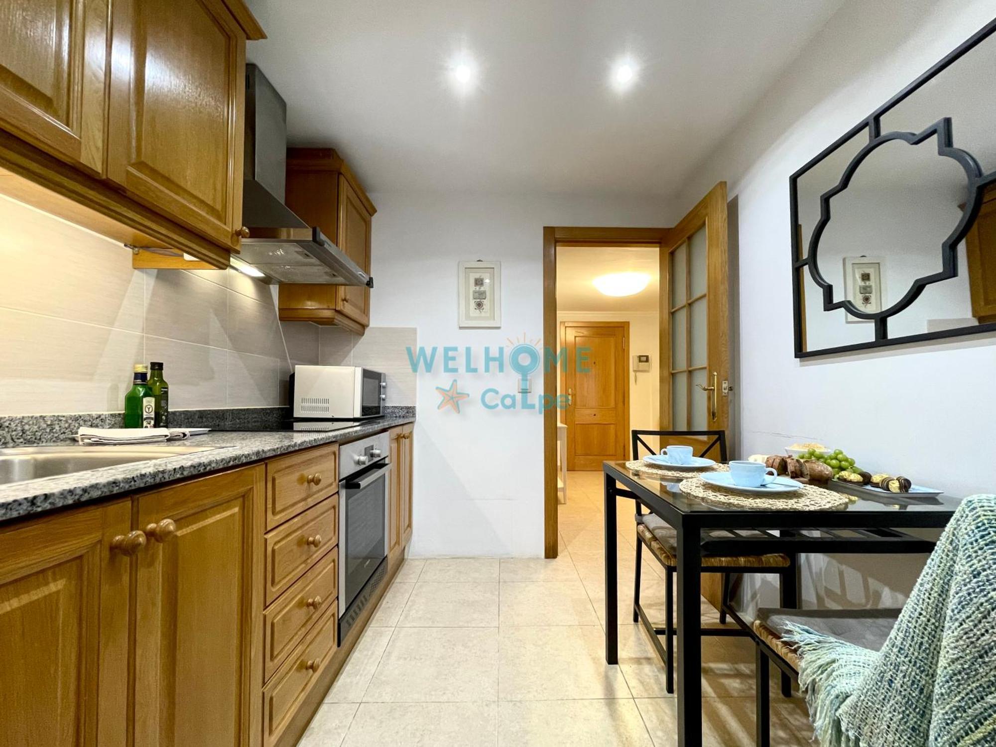 Manzana Bonito Y Comodo Apartamento Con Piscina 卡尔佩 外观 照片