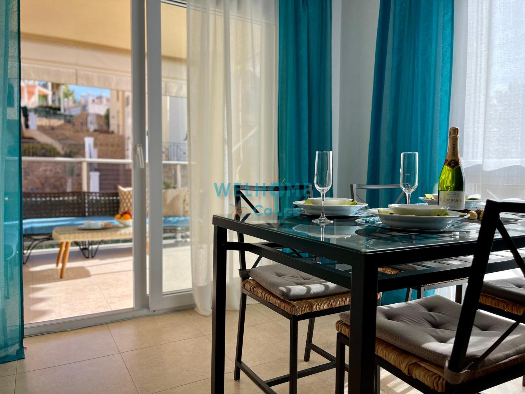 Manzana Bonito Y Comodo Apartamento Con Piscina 卡尔佩 外观 照片