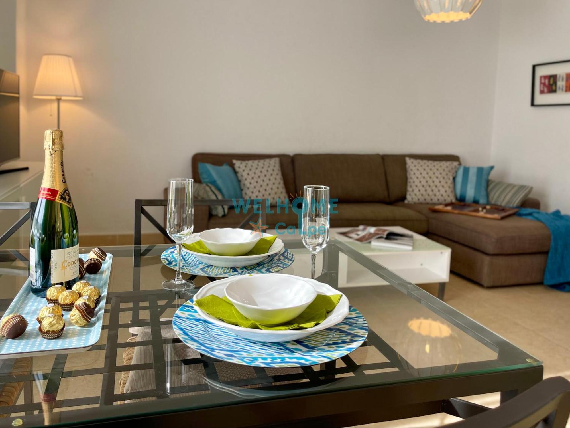 Manzana Bonito Y Comodo Apartamento Con Piscina 卡尔佩 外观 照片